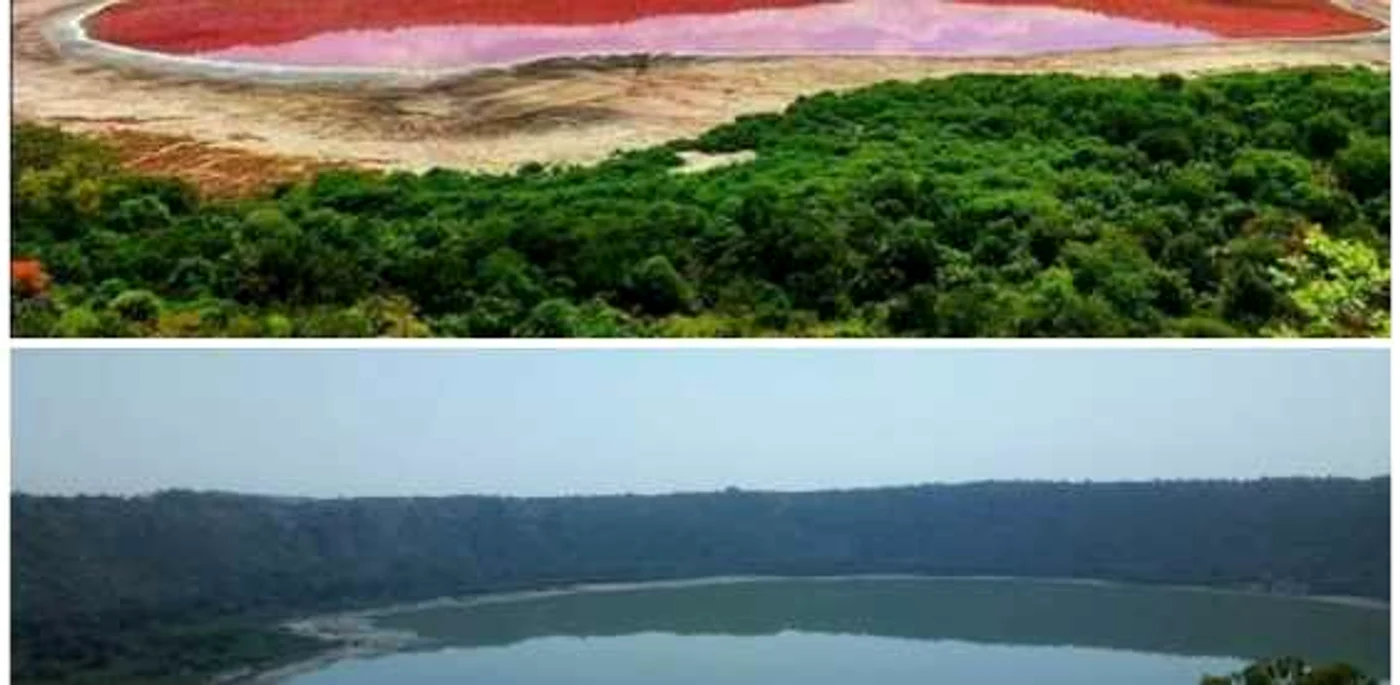 Lacul Lonar din India s-a format în urmă cu 50.000 ani în craterul unui meteorit care a lovit pământul. FOTO: phys.org