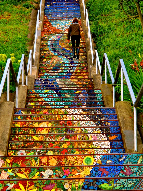 Locul I: 16st Avenue Tilled Steps, San Francisco (foto: yellofish.tumblr.com via boredpanda.com)