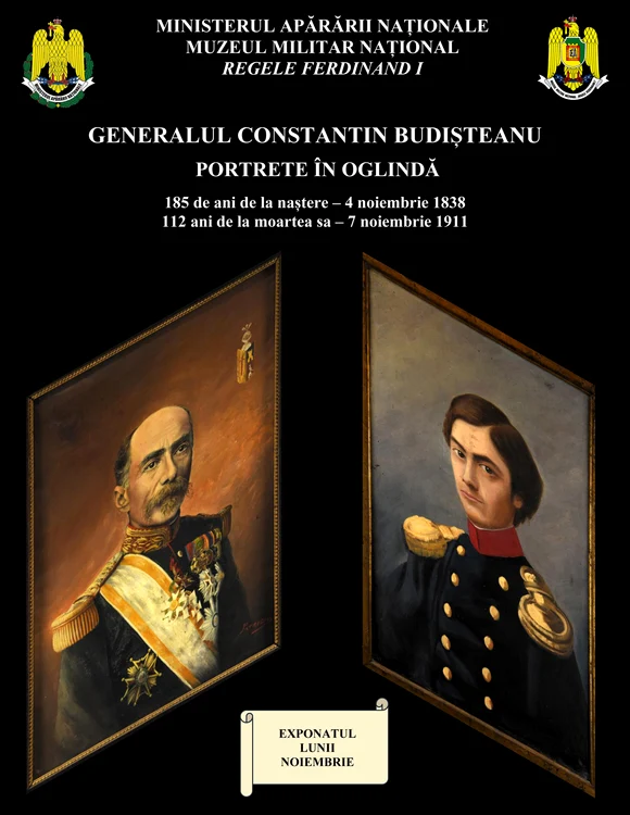 Afișul expoziției „Exponatul lunii Noiembrie 2023” la Muzeul Militar Național „Regele Ferdinand Iˮ