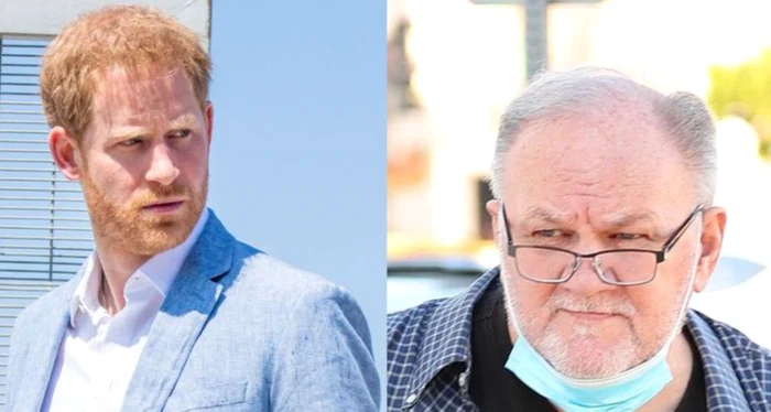 Prinţul Harry şi socrul său, Thomas Markle. Foto: Profimedia