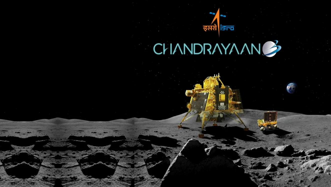 Modulul selenar Chadrayaan 3 al Indiei, a aselenizat cu succes.  Foto X ISRO