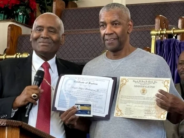 Denzel Washington a fost botezat/FOTO: Instagram Denzel Washington