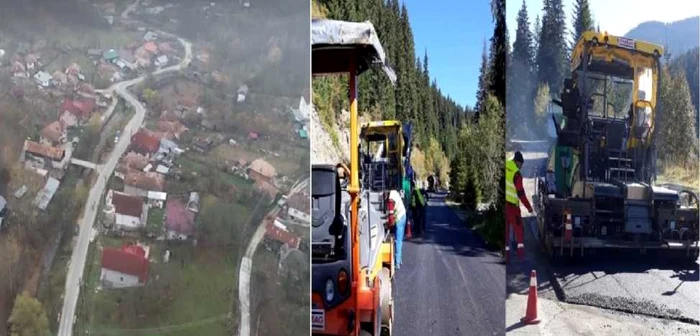 Drumul spre Athosul românesc stânga şi DN 7 A spre Transalpina în dreapta