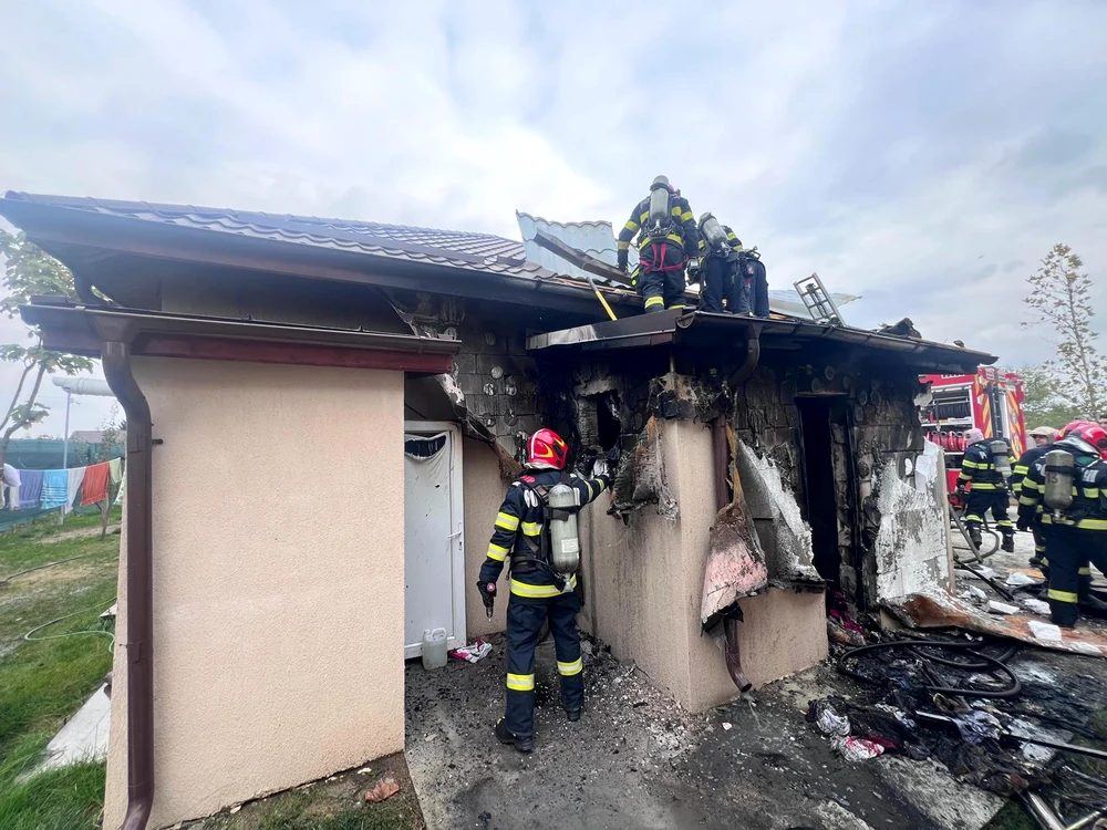 Incendiu in Cornetu 