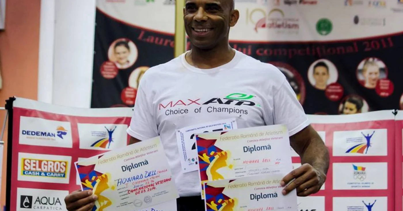 Howard Dell a participat la mai multe întreceri de atletism în Bucureşti FOTO arhivă personală