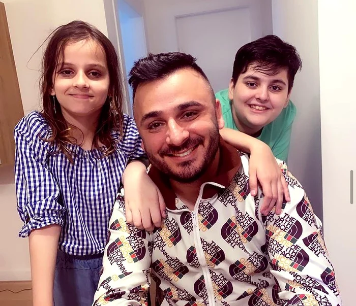 Liviu Guță, alături de cei doi copii ai săi, Maria și Mario Sursa: Instagram