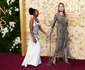 Angelina Jolie și fiica Zahara la Globurile de Aur 2025