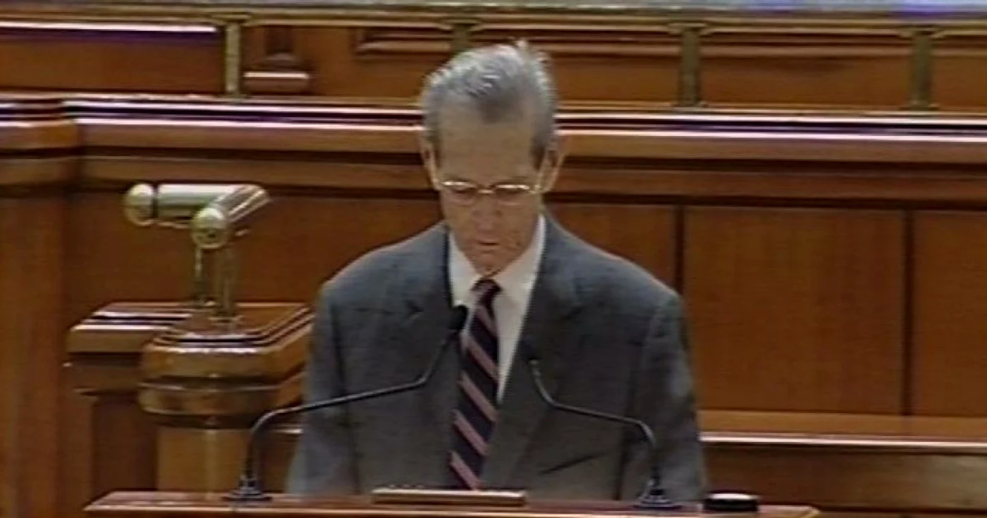Regele Mihai in Parlament
