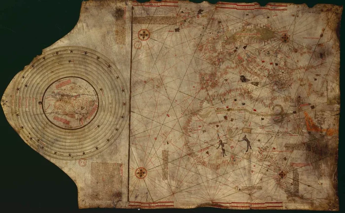 Harta fraţilor Columb, circa 1490 (© Gallica Digital Library)