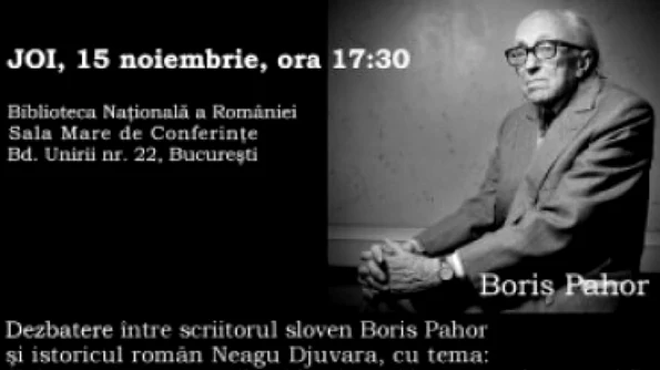 Prin prisma centenarilor: identitate, libertate, democraţie  Scriitorul sloven Boris Pahor și istoricul Neagu Djuvara în dialog la București jpeg