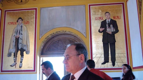 Petrache Lupu şi Gigi Becali, ctitorii Mănăstirii Maglavit jpeg