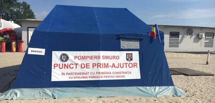 Corturi de prim-ajutor SMURD pe plajele staţiunilor de pe litoral Sursa foto ISU Constanţa