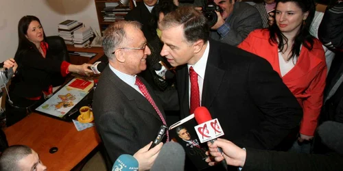 Ion Iliescu și Mircea Geoană