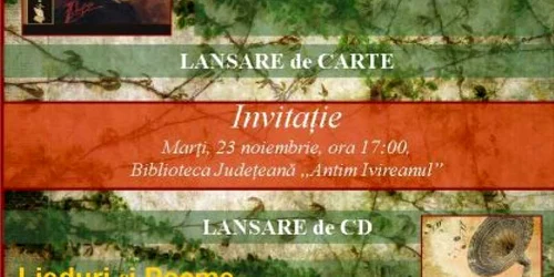 Afiş lansare carte şi CD