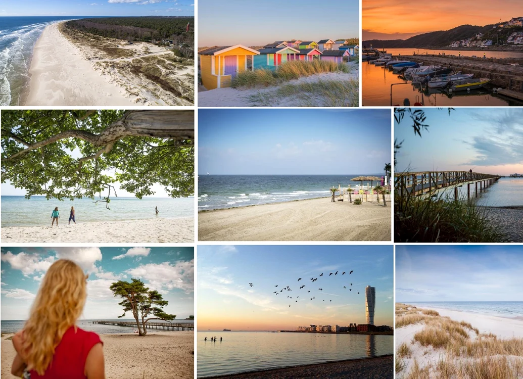 Zona de litoral din Skåne Suedia Colaj DMS