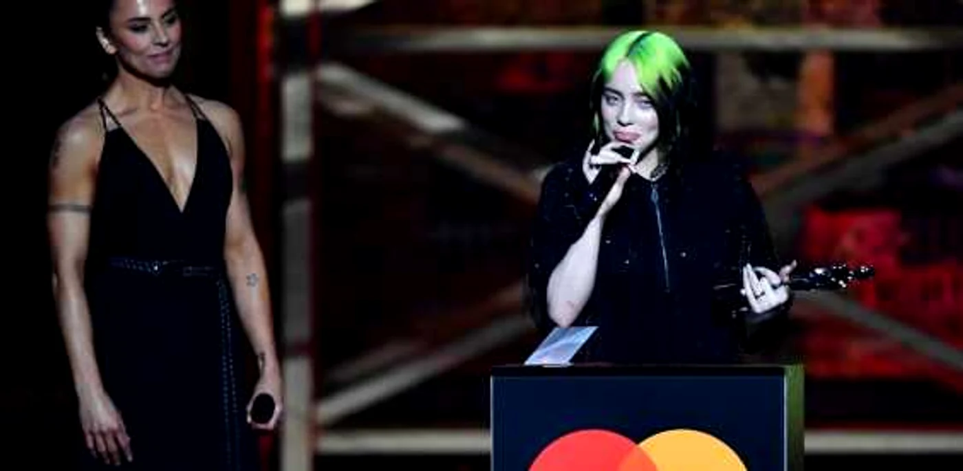 Billie eilish a fost desemnată Cea mai bună artistă solo la Brit Awards 2020 FOTO Guliver/Getty Images