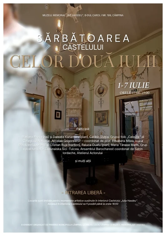Sărbătoarea celor două Iulii, la 128 de ani de la inaugurarea Castelului „Iulia Hasdeu” 