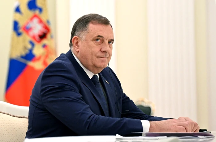 Milorad Dodik în timpul unei vizite la Kremlin