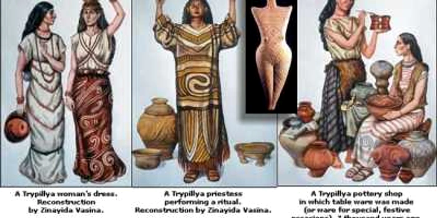 Reconstituire a femeilor din cadrul civilizaţiei Cucuteni FOTO Terrae Antiqvae 2008