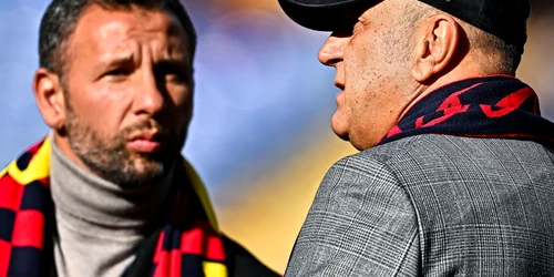 Dan Șucu și Răzvan Raț, înainte de meciul Genoa - Parma. FOTO Getty images