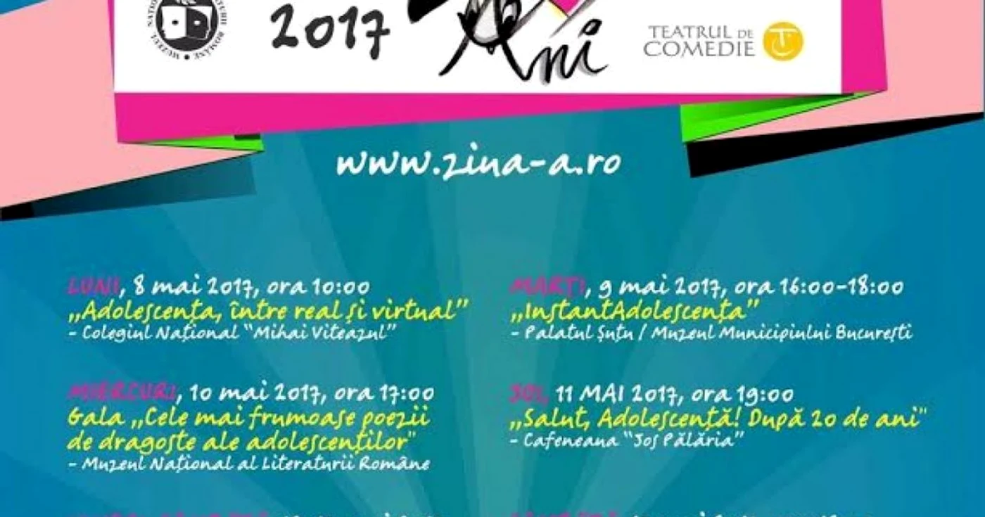 Afişul Festivalului „Ziua Adolescenţilor. Săptămâna Adolescenţilor”