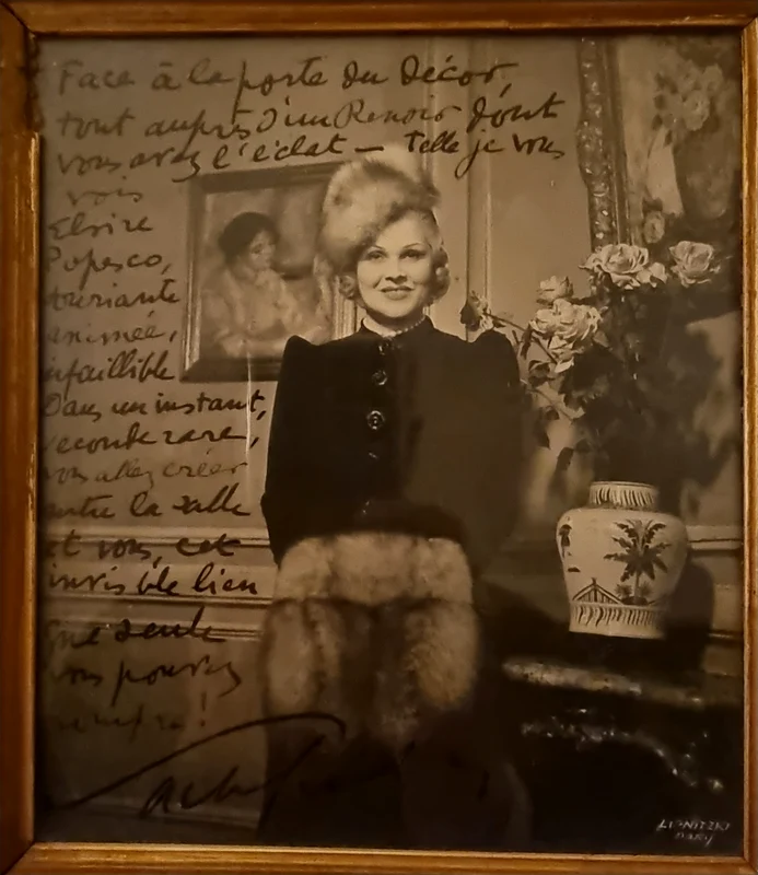 Fotografie Elvira Popescu cu dedicatie de la Sacha Guitry FOTO arhiva personala Antoinette Juvet Mir jpg
