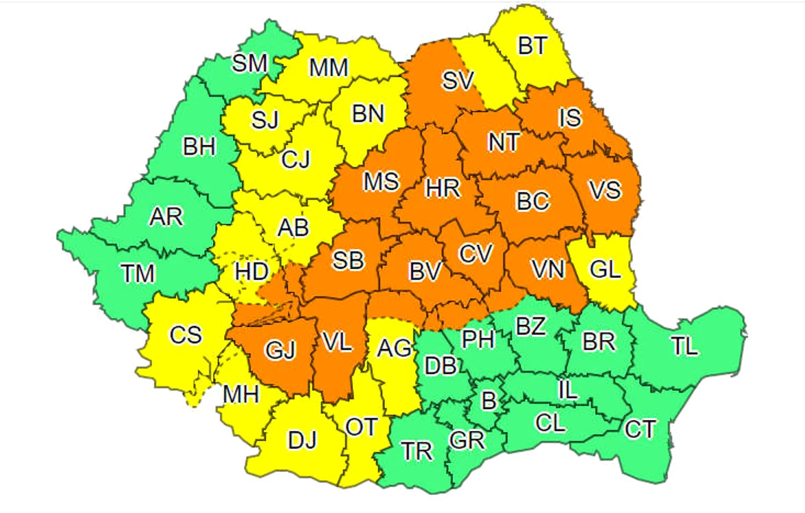 
    Se întorc ploile și vremea instabilăSursa foto: ANM  
