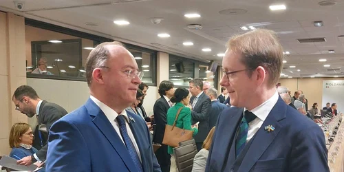 Bogdan Aurescu si Tobias Billstrom FOTO Twitter jfif