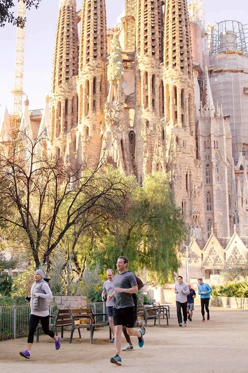 Mark Zuckerberg, jogging în Barcelona