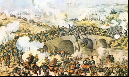 Calendar 7 noiembrie: 1877   Trupele române, comandate de colonelul George Slăniceanu, au luat cu asalt reduta otomană Rahova  jpeg