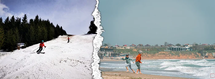 Paște 2022. Dacă unii s-au bucurat de zăpadă la schi, alții au făcut plajă la malul mării.