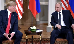 Donald Trump s-a întâlnit cu Vladimir Putin, la 16 iulie 2018 (© kremlin.ru)