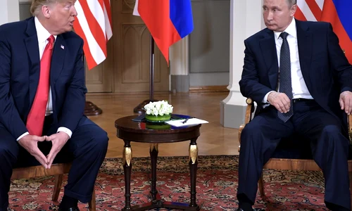 Donald Trump s-a întâlnit cu Vladimir Putin, la 16 iulie 2018 (© kremlin.ru)