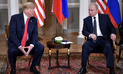 Donald Trump s-a întâlnit cu Vladimir Putin, la 16 iulie 2018 (© kremlin.ru)