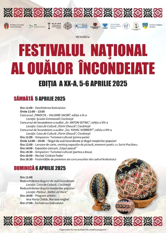 Programul Festivalului Ouălor Încondeiate 2025