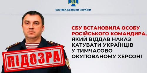 Comandantul rus care a ordonat torturarea civililor din Herson Alexander Naumenko FOTO Twitter