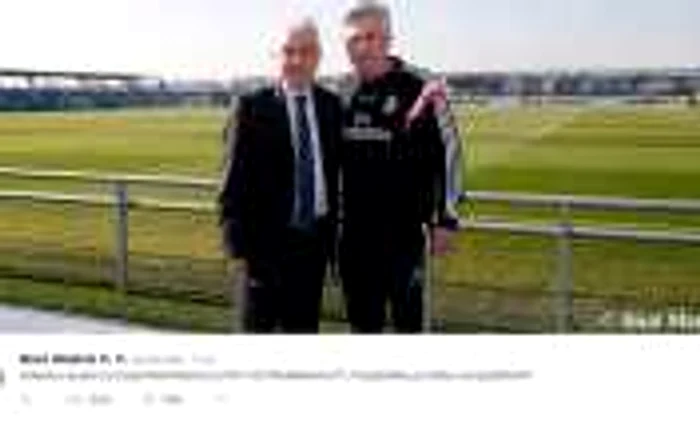 Anghel Iordănescu şi Carlo Ancelotti, în cantonamentul grupării iberice FOTO Real Madrid