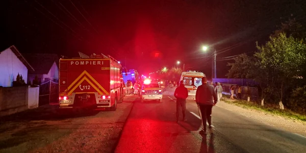 Accident cu patru victime, în Dâmbovița. FOTO ISU Dâmbovița