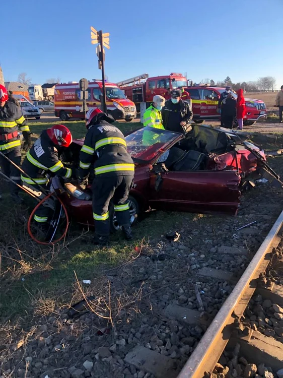 Accident feroviar în judeţul Galaţi, sursa: ISU