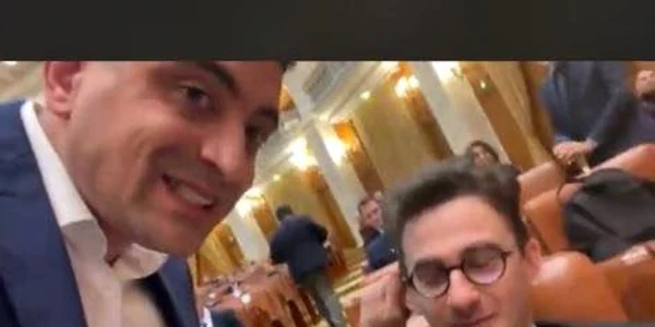 George Simion il urechează pe Iulian Bulai FOTO Facebook Bulai