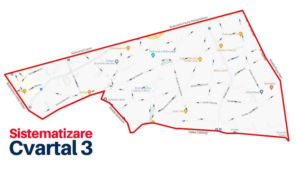 Începe sistematizarea străzilor din centrul istoric al Capitalei. „Înființăm cât mai multe sensuri unice noi”