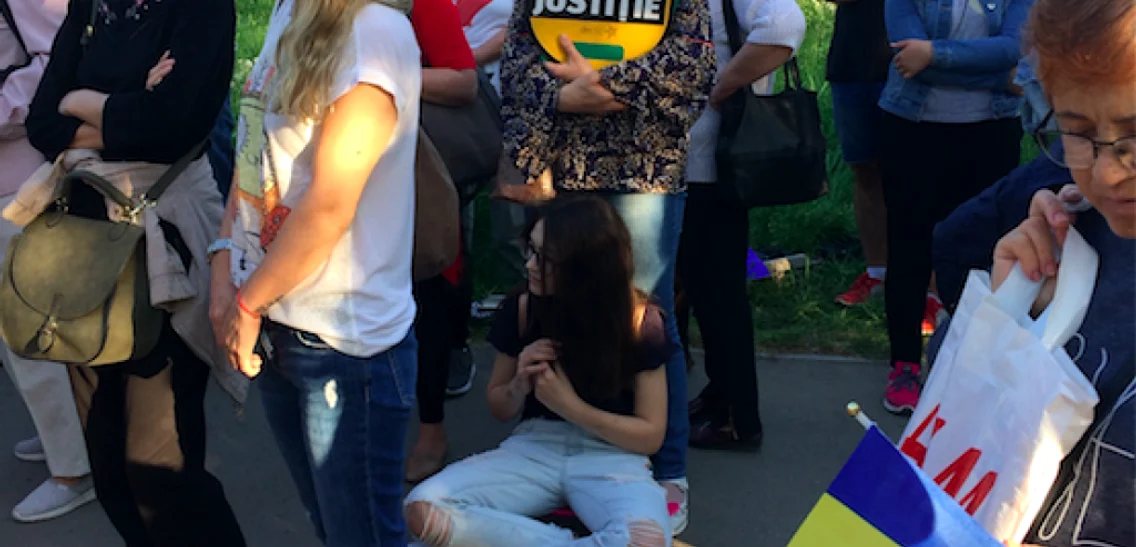 Protest pentru salvarea Parcului Tăbăcărie din Constanţa Foto Sînziana Ionescu