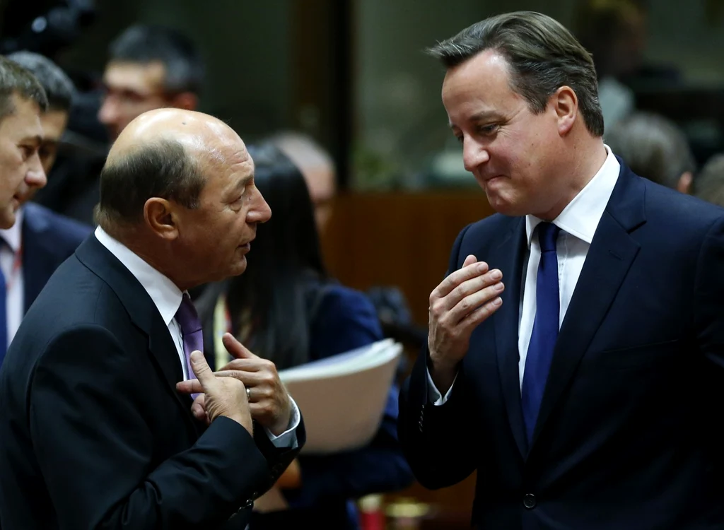 Preşedintele Basescu şi premierul britanic, David Cameron FOTO Reuters