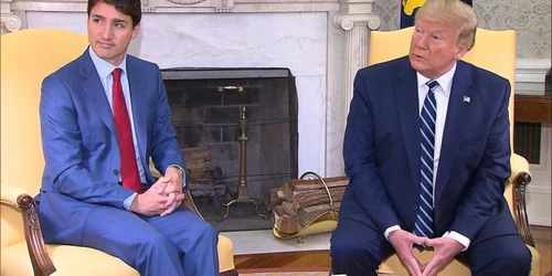 Justin Trudeau, într o vizită oficială la Casa Albă, pe vremea când Trump era președintele Americii jpeg