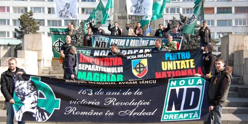 Protest noua dreaptă la Cluj-Napoca