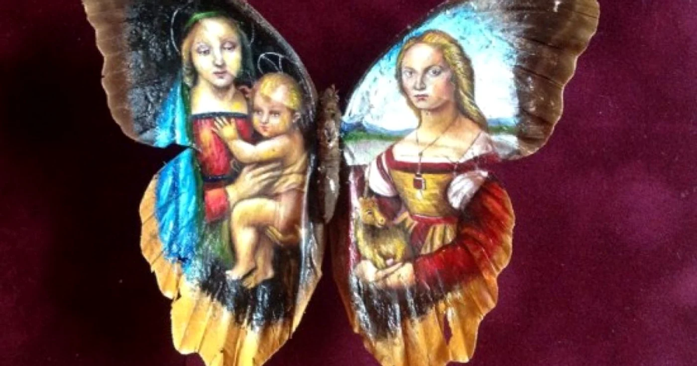pictura pe aripi de fluture
