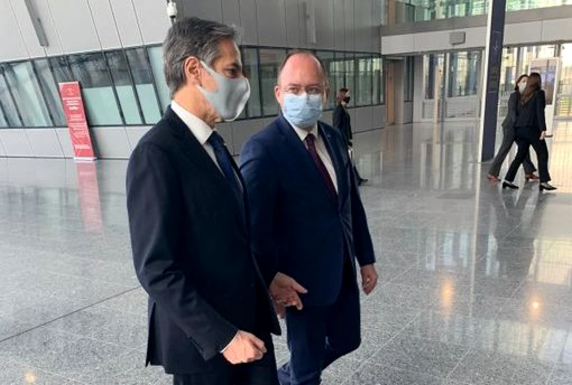 Şeful diplomaţiei americane Antony Blinken  şi omologul său român, Bogdan Aurescu