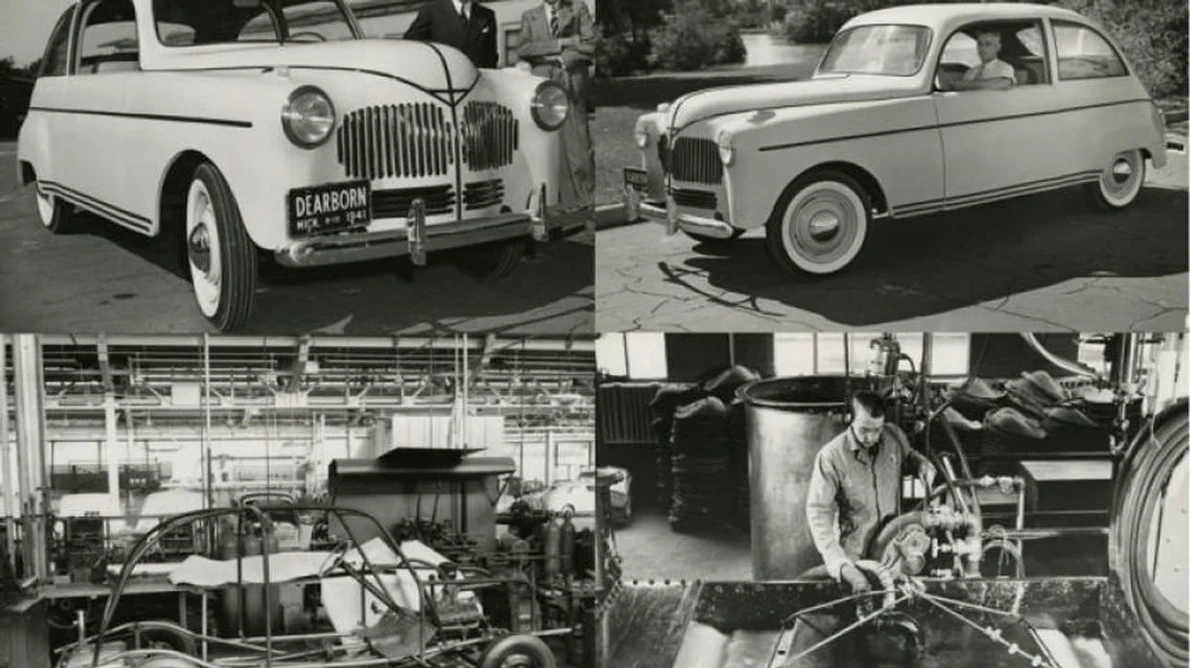 Automobilul din plastic conceput de Henry Ford jpeg
