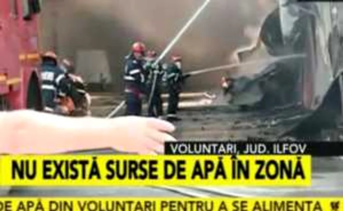 Incendiu, captură Realitatea TV.