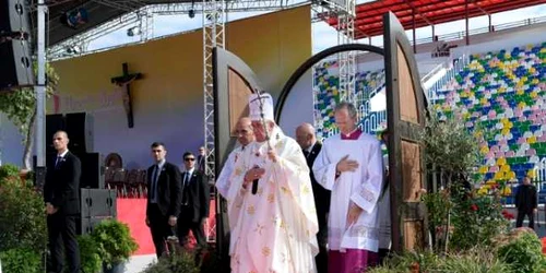 Papa Francisc în Georgia. FOTO AFP
